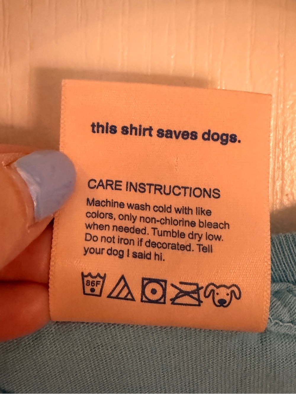 WE RATE DOGS S Blue T-Shirt “Tell Your Dog I Said Hi” - Picture 4 of 9